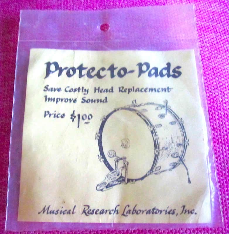 Musical Research Laboratories, Inc. Bass Drum Head Beater Patch Protecto-Pads - NOS image 1