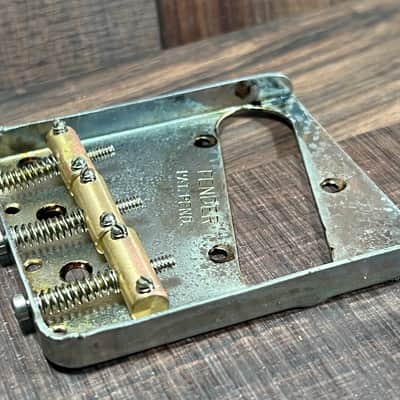 Fender  Telecaster Bridge Plate aged with GVT special Vintage Brass saddles  2020 Aged steel image 8