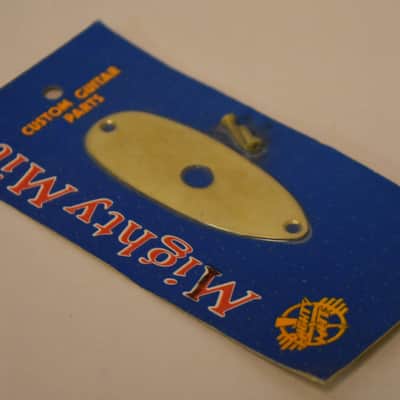 1980s Mighty Mite USA Input Jack Plate Gold Sealed NOS image 1