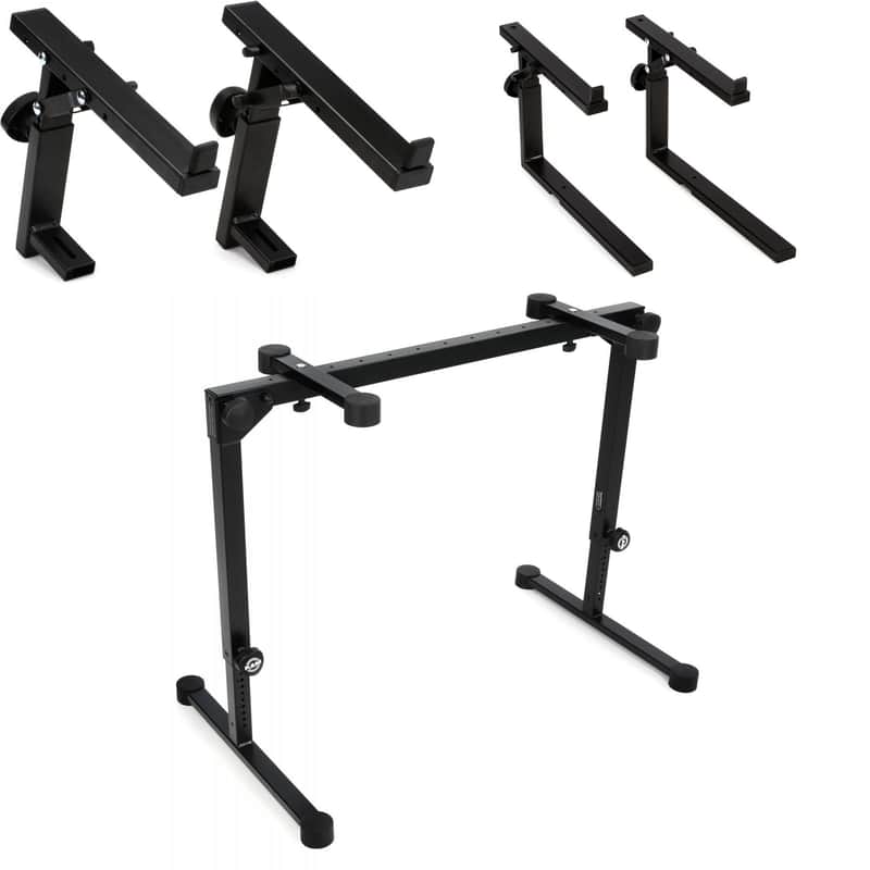 K&M 18820 Omega Pro Keyboard Stand 3 Tier Bundle - Black image 1