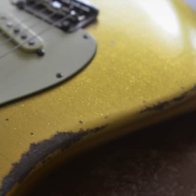 American Standard Fender Stratocaster Custom Relic Gold Sparkle image 20