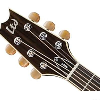 ESP LTD TL-6 Thinline Acoustic/Electric Guitar - Black - B-Stock image 4