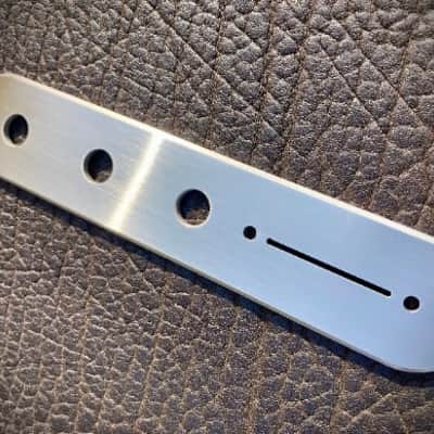 Van Dyke-Harms Telecaster Control Plate, 3-Knob, Straight Switch, Stainless Steel 2023 - Stainless Steel image 1