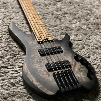 Cort SPACE5SDB Artisan Space 5 Poplar Burl Top Soft Maple Body 7pcs Roasted Maple, Walnut, Purple Heart & Maple Neck 5-String Bass Guitar w/Gig Bag image 1