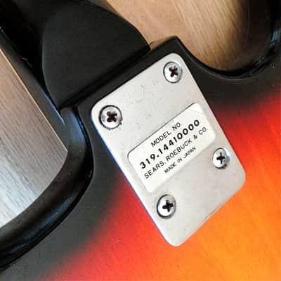 1960s Silvertone 1441 Vintage Electric Guitar by Teisco w/ Mosrite German Carve 1445 image 11