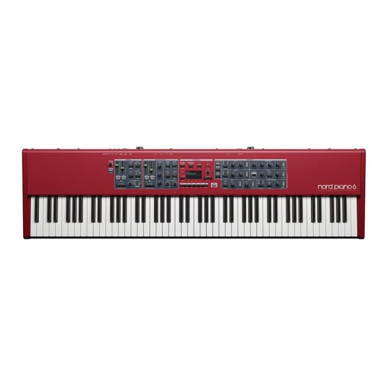 Nord Piano 6 Portable Piano with 88-Key Triple Sensor Hammer Action Keybed and LED Faders (Red) image 1