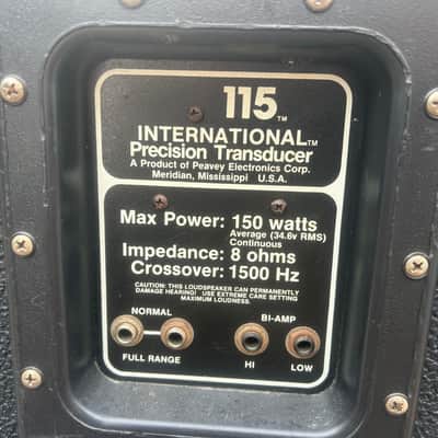 Peavey 115 international transducer Mid-90’s - Black image 2