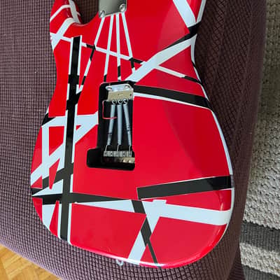 Frankenstrat Van Halen Tribute w/ Lic Floyd Rose, raised Striped guitar Eddie Style image 3