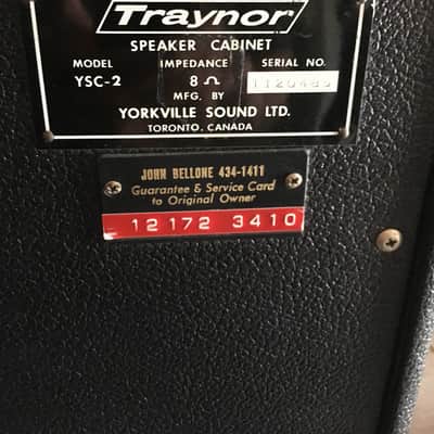 Vintage traynor speakers Ysc-2 1960’s Black image 4