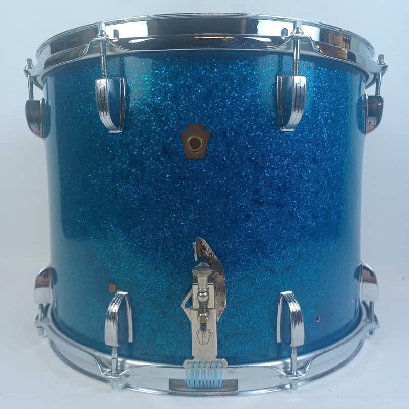 WFL Drums 12x15"Marching Snare Drum Blue Sparkle Chrome Ludwig 3ply African Mh50 image 1