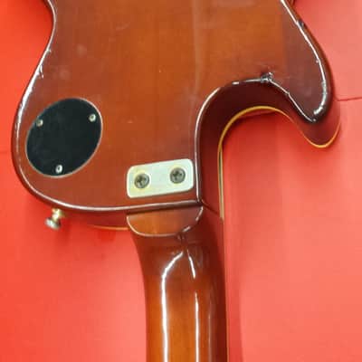 Univox Gimme electric guitar 1970's Sunburst Flame Top image 7