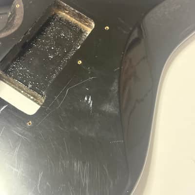 Ibanez Vintage 90s black super stratocaster body 2 point trem image 6