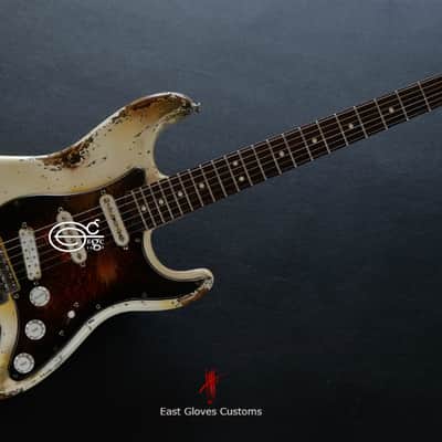 Fender Stratocaster Snowberry White Heavy Aged Relic by East Gloves Customs image 13