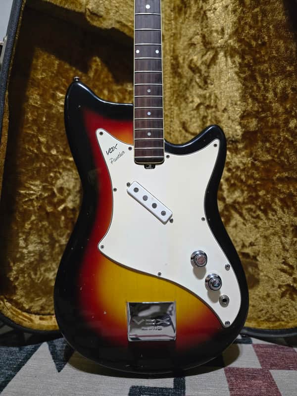 *Luthier Special* Vox Panther Electric Bass Guitar 1960's Sunburst W/OHSC image 1