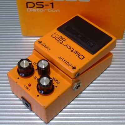 1983 RARE Boss DS-1 Distortion w/ Original Box / MIJ Made in Japan (Black Label, Long Dash) image 2