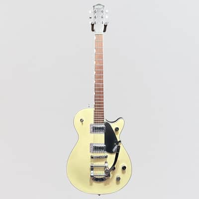 Gretsch G5230T Electromatic Jet FT Single-Cut w/ Bigsby Electric Guitar - Two-Tone Vintage White/London Grey image 9