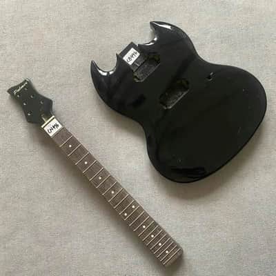 Black Palmer Glossy Black Guitar Basswood Body with Maple Neck, Rosewood Fingerboard image 1