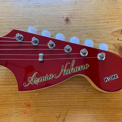 K-ON! Japan Original Brand Azusa Nakano Mustang Old Candy Apple Red w/ Matching Headstock image 10