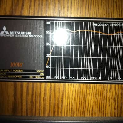 Mitsubishi SS-1000 - 100 Watt Speaker Set - Wood Case image 2