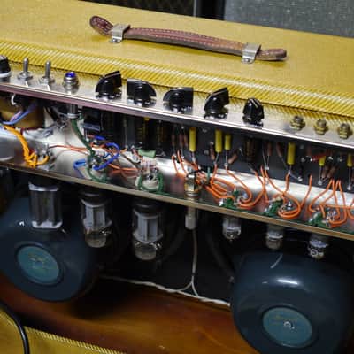 Fender Low Power Tweed Twin 5E8-A 2x12 TAD Tube Amp with Jensen AlNiCo5 Speakers image 8
