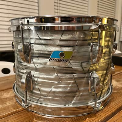 Vintage Ludwig No. 942 Classic 8x12" Rack Tom (3-Ply) w/ Pointed Blue/Olive Badge 1970’s Sky Blue Pearl image 2
