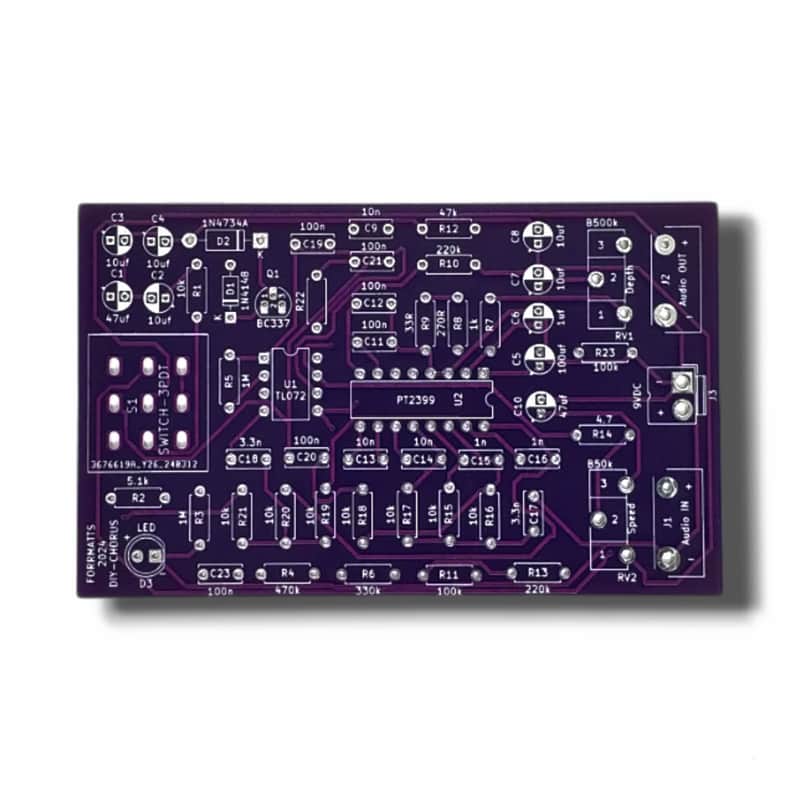 Forrmatts DIY-Chorus PCB 2024(with optional echo built in) image 1