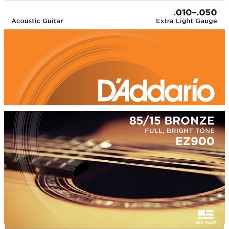 D'Addario EZ900 85/15 Bronze Acoustic, Extra Light, 10-50 image 1
