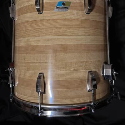 1971 Ludwig 6Ply Butcher Block 5 Piece Kit with Ludwig Acrolite Snare image 6