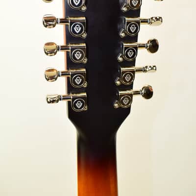 Guild F-2512CE Deluxe 12-String Cutaway Jumbo Acoustic Electric Guitar, Antique Burst image 11