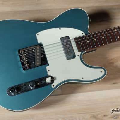 Mario Martin Guitars Pine T-Style w/ Lollar P-90 & J Street – Lake Placid Blue image 9