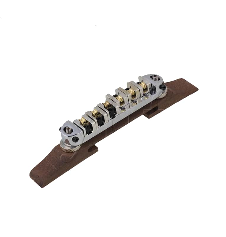 Arctop Rosewood Bridge w Roller Saddles forJazz guitar, Bigsby Style Guitar (with Some Flaws Sold as is) image 1