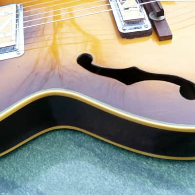 Teisco EP-8 1960's 2 Tone Sunburst Hollow Body Guitar image 11