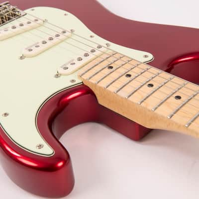 Vintage V6JVCAR Candy Apple Red John Verity Signature Electric Guitar image 9