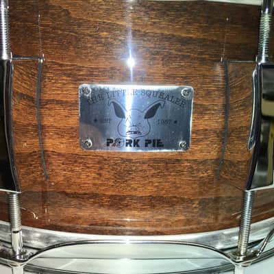 Pork Pie PP65X14LS Little Squealer 6.5x14" Birch/Mahogany Snare Drum  Lacquer - Walnut finish? includes Humes & Berg Tuxedo Soft Case image 2