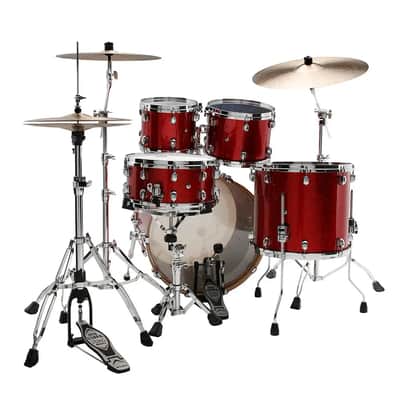 Tama Starclassic Walnut/Birch 4pc Drum Set Garnet Red Sparkle image 3