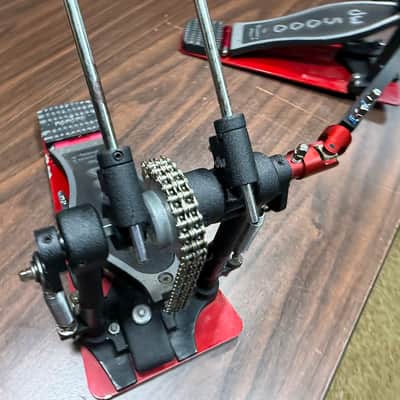 DW Drum Workshop 5000 Double Chain Double Bass Drum Pedal w/DW Drum Key image 6