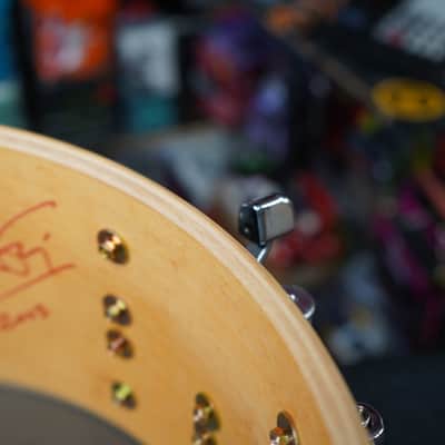 Yamaha/Japan Autog. Anton Fig Signature 6x14" Maple Snare SER.#0028- Piano Black Lqr. NOS image 10