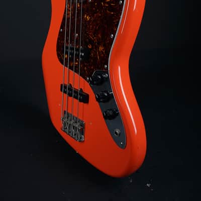 1983 Squier by Fender Jazz Bass - JV Series - Fiesta Red - HSC - Ex Eric Heydock Hollies image 8