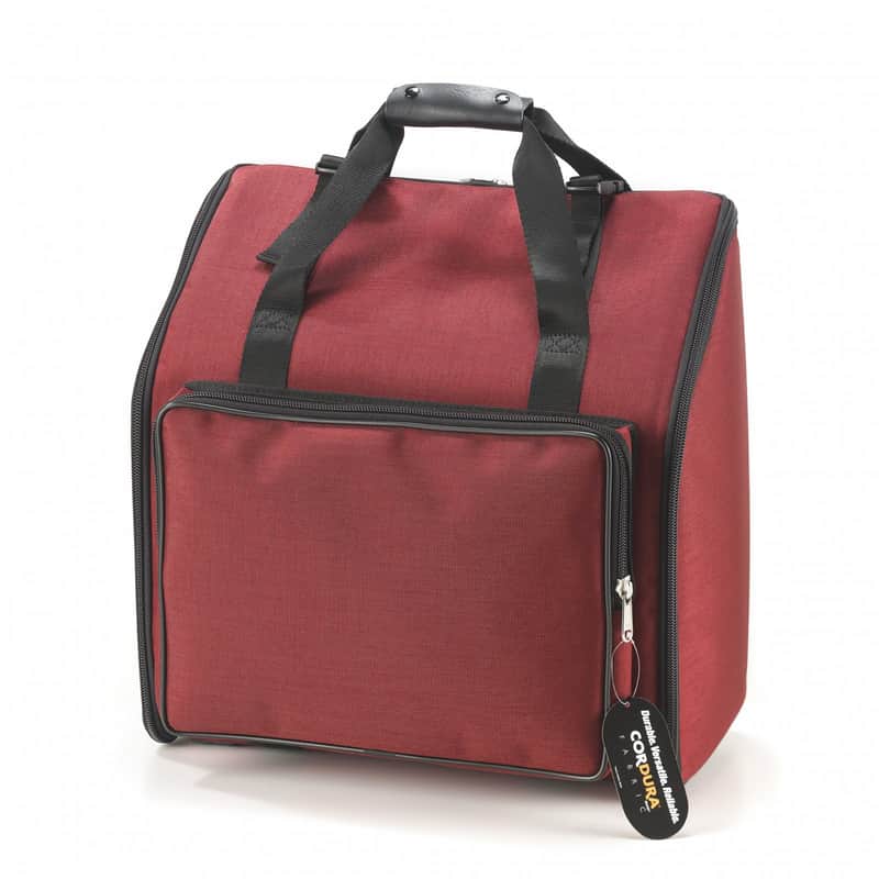 NEW Red Fuselli Soft Case Gig Bag for Accordion 21.5" x 19" x 9.75" - L Fits 41-120 Bass Accordions image 1