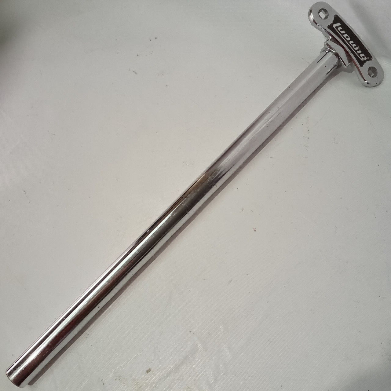 Ludwig Double Tom Drum Mount Long Post Vintage 70s Chrome Parts L-Arm Holder* — main photograph