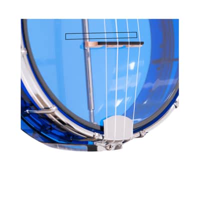 Gold Tone Little Gem See-through Banjo Ukulele (Sapphire) with Gig Bag Nylon Strings Maple Neck and Fingerboard image 4