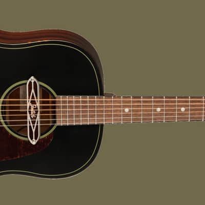 Gretsch Roots Collection Jim Dandy Deltoluxe Dreadnought Black Electro Acoustic Guitar image 3