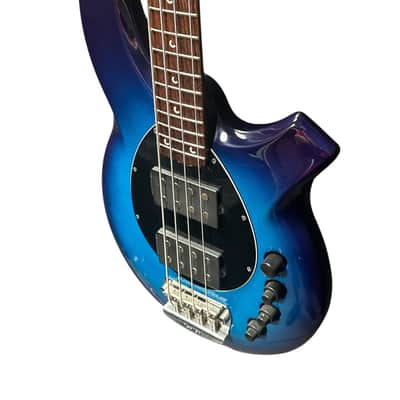 Ernie Ball Music Man Bongo 4 String HH/Piezo, LTD 2007 Blue Dawn / Rosewood 9.7 LBS USED in Very Good -Excellent Condition*IN STOCK* RARE image 4