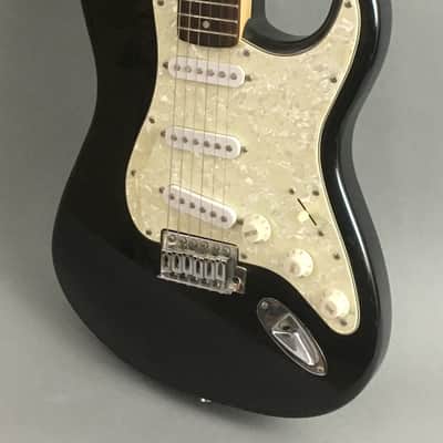 Vintage 100% Original Squier Strat 2003 Gloss Black Natural Relic Stratocaster Aged Pearl Pickguard image 2