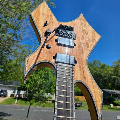 B.C. Rich Warlock Extreme Exotic with Floyd Rose – Spalted Maple (Brand New image 1