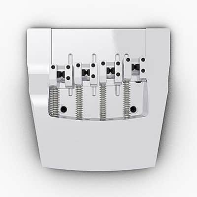 Hipshot® 4 String Chrome Rickenbacker Pre-2020 Replacement Bass Bridge~USA~NEW image 3