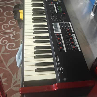 2010-2013 Hammond SK1-73 - Black with Cherry Red side panels. Comes with Rolling Hard Gator Case, pedals and cables. image 8