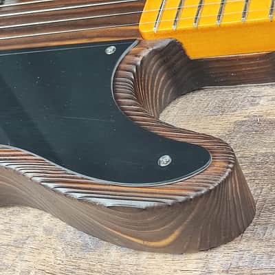 MyDream Partcaster Custom Built -Torch-burned Snake Head 1949 Proto image 12