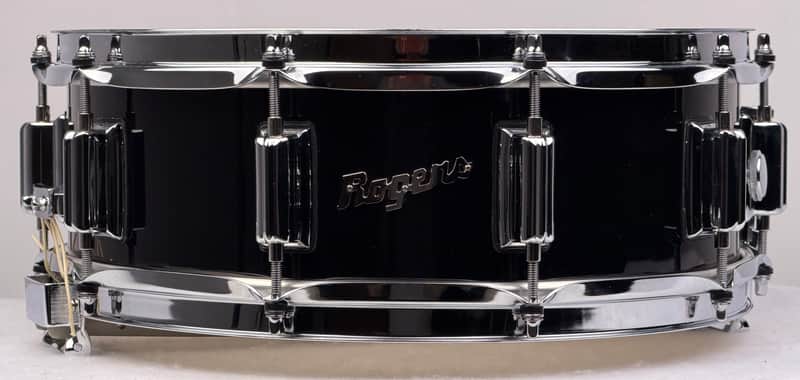 Rogers 5x14" Wood Dynasonic Reissue Snare Drum - Black Lacquer image 1