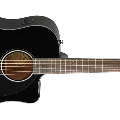 Mint Fender CD-60SCE BK Acoustic Electric Cutaway Dreadnought Guitar Walnut Fretboard image 3